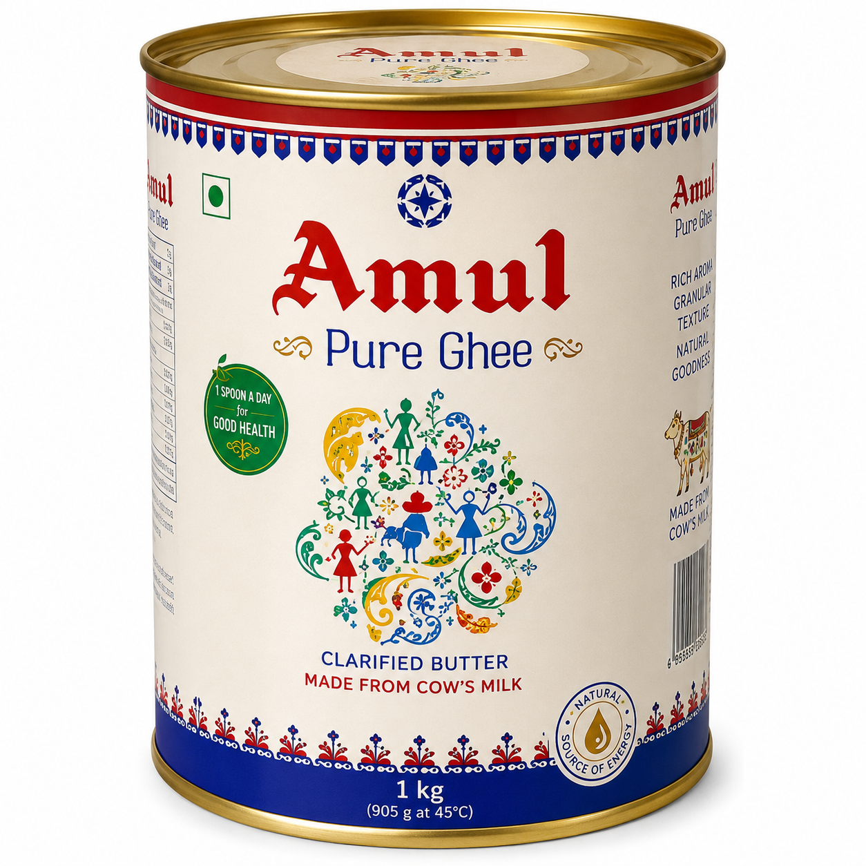 Amul Pure Ghee 1kg (Tin) – Rich Aroma & Authentic Taste - Image 2