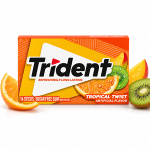 Trident Tropical Twist Sugar Free Gum – 14 Pieces