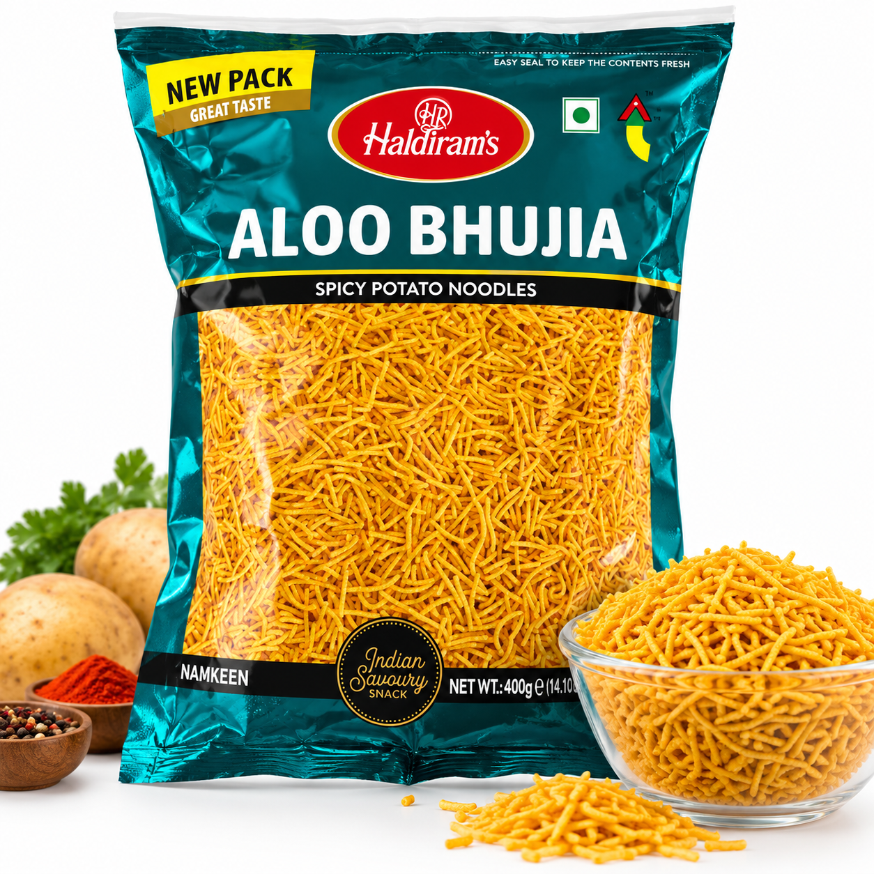 Haldiram’s Aloo Bhujia – 400g - Image 3
